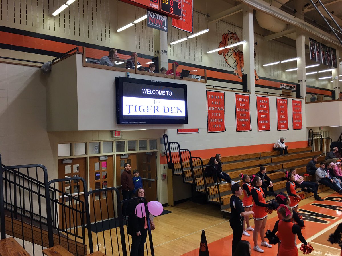 Excited to have the video screens up in the Tiger Den. Thank you Monteith Tire for helping to make this possible! #WCSmission #community