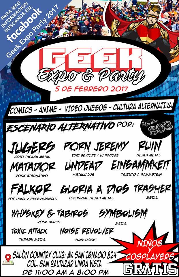 ALNHARPER's tweet photo. Ya se armo el #geekexpoparty en el country club salón y en el #studio803 puro #rock y #anime este 5 de febrero papus #HARDCORE https://t.co/tBKOo4suuN