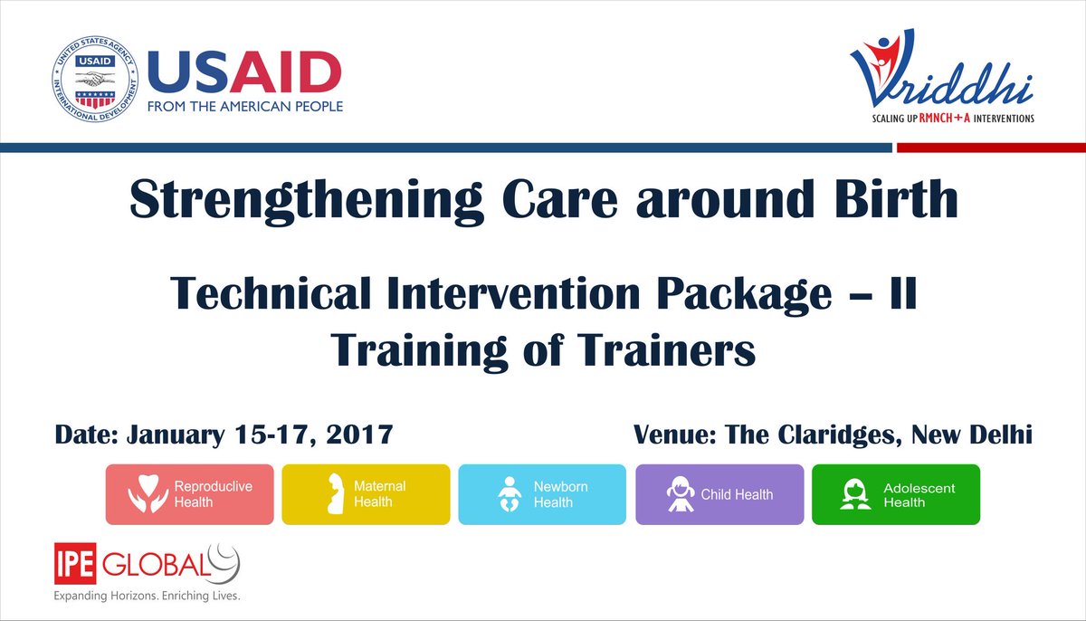 USAID_RMNCHA's tweet photo. Roll out of the second phase of our Care around Birth strategy - Technical Intervention Package -II #carearoundbirth #MomandBaby @IPEGlobal https://t.co/NZ8deI4gT0