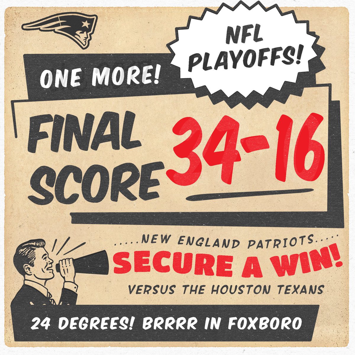 Edelman11's tweet photo. #onegameseason https://t.co/cpUAz9Zygf