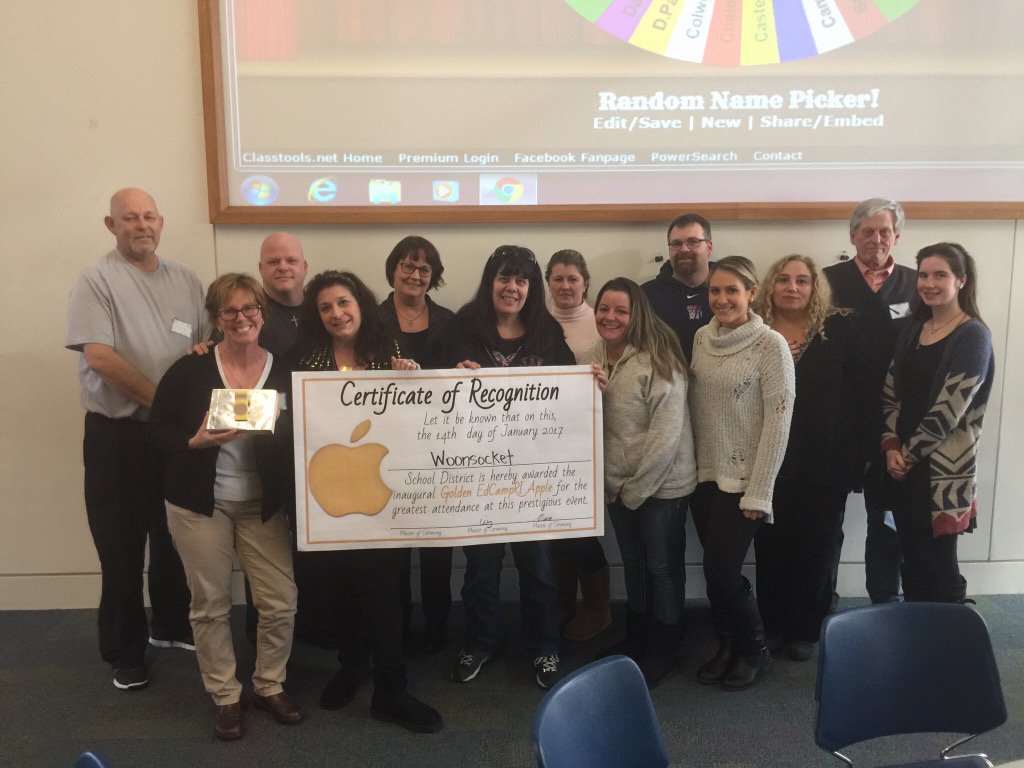 michaelsextonsr's tweet photo. WED Ts turn out for #EdCampRI in force! Proud to be a Novan! @wednovans https://t.co/z6YvN1Ql0z