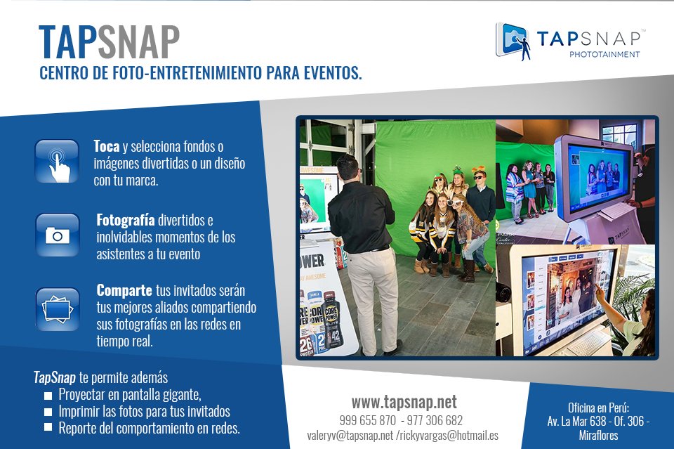 TapSnapPeru's tweet photo. Organizas un evento, promoción, activación, fiesta...invitamos tus invitados se divertirán https://t.co/v3SAPckAiw