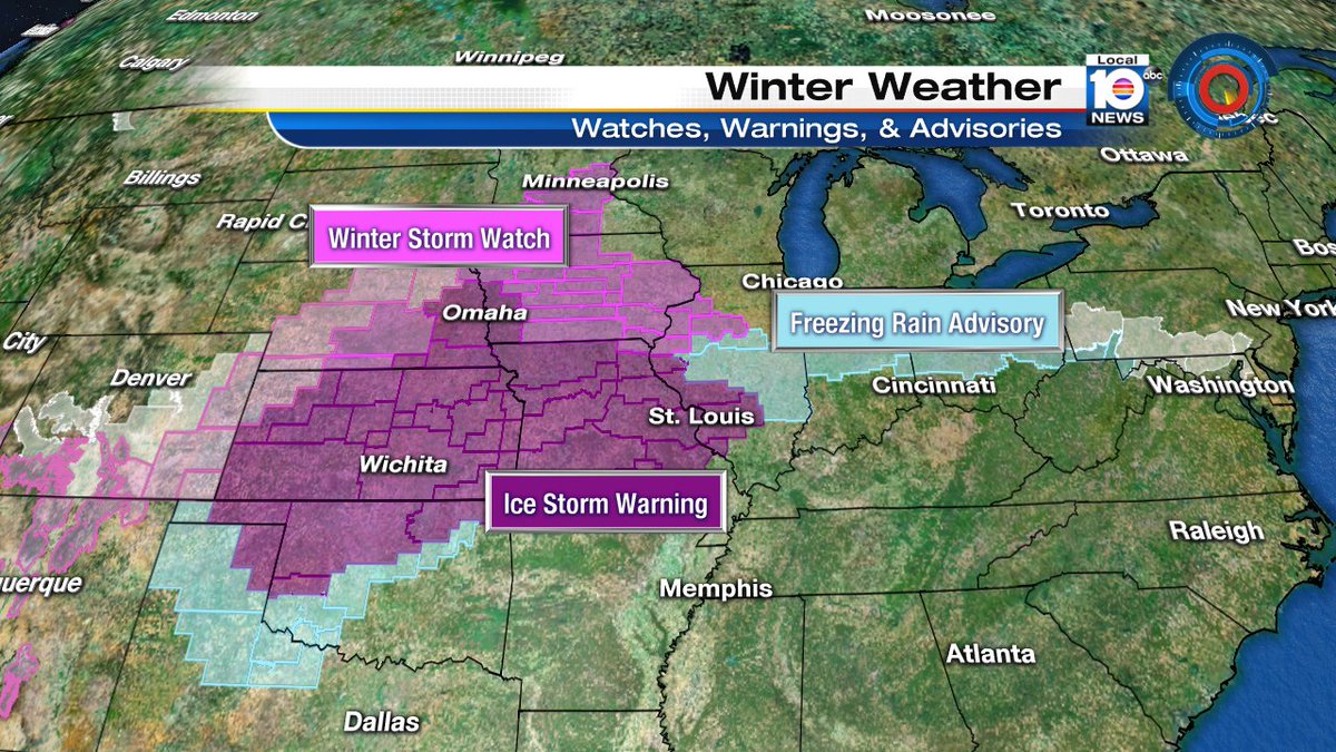 Dangerous winter storm hitting the middle of the county. @TrentAricTV will have the latest at 11pm on Local 10 News https://t.co/tMJSzDIfeF