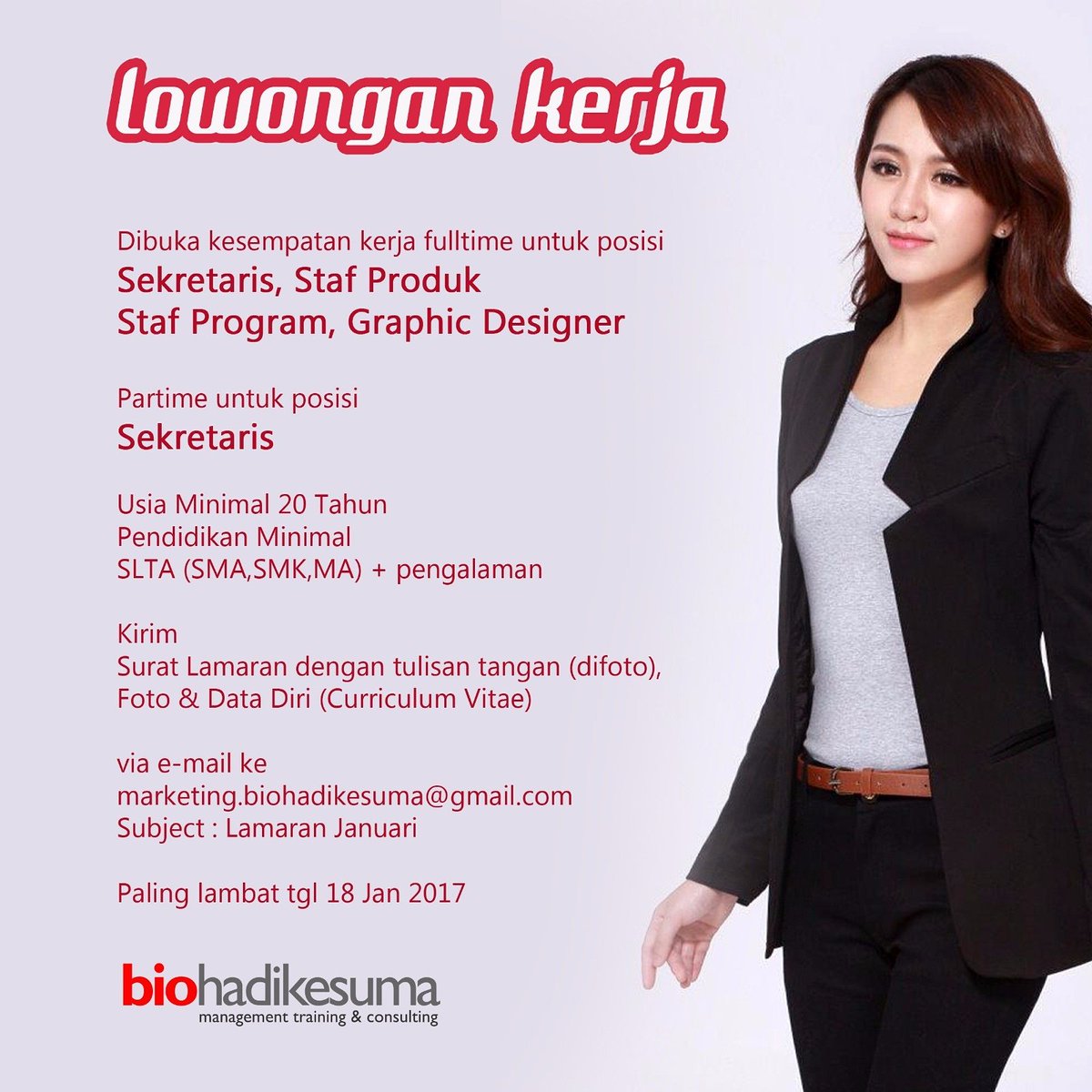SPGJogja's tweet photo. Info asyik... Buat yang nyari kerjaaa https://t.co/yIHedtRgOp