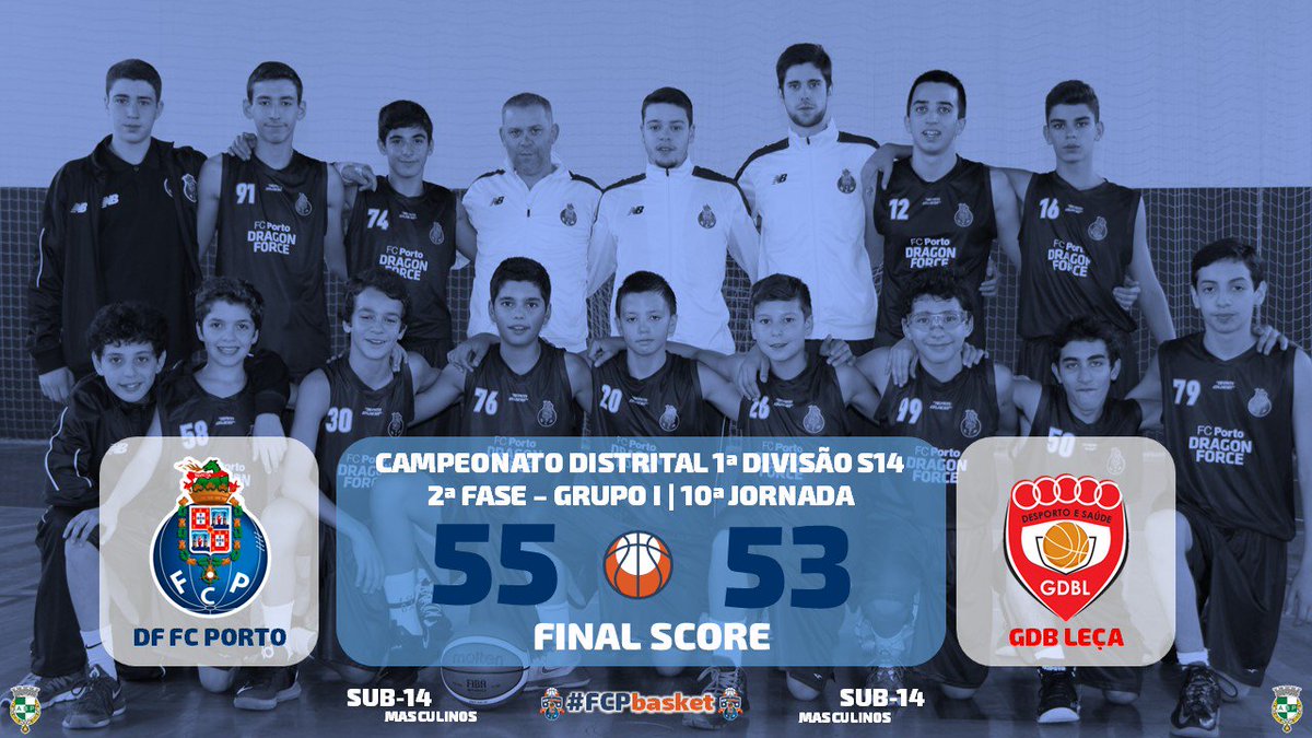 FCPbasket's tweet photo. Final Score 
Sub14 

@FCPorto (55) -  @gdbleca (53)

#fcpbasket #fcporto #basquetebol https://t.co/IqWauRKmM6