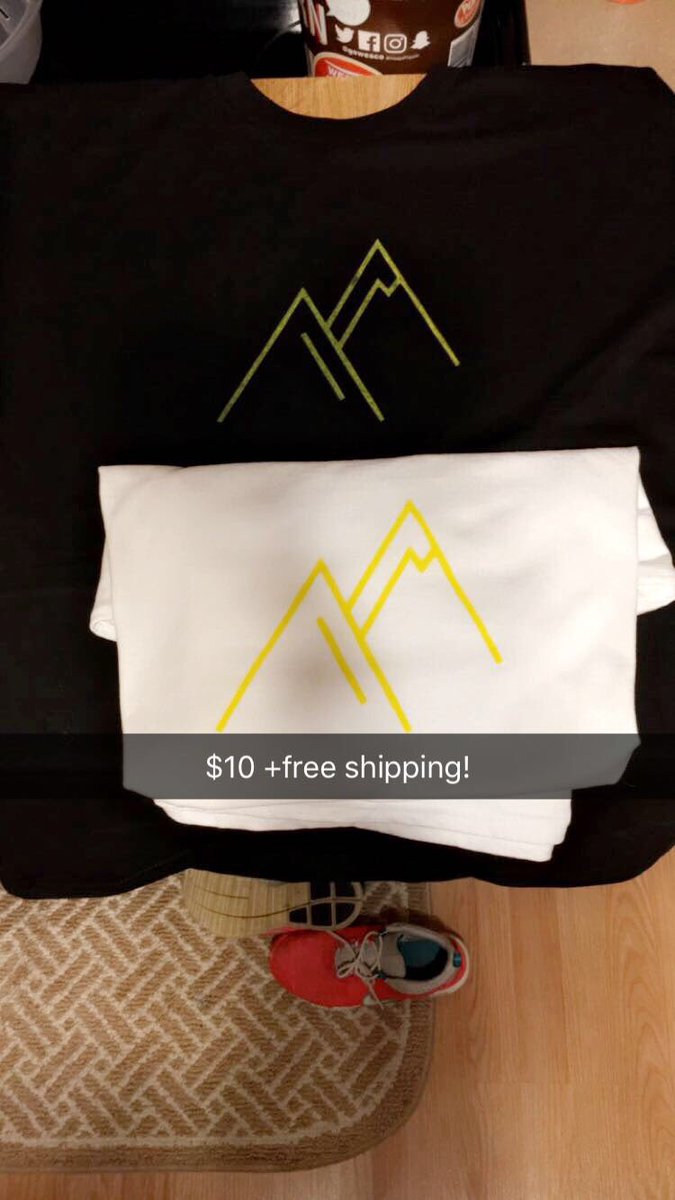 twopeakapparel's tweet photo. FLASH SALE!!

$10 &amp; FREE shipping! 

1 Medium white w yellow
2 Large black w yellow
1 Large white w black

just dm to order one! https://t.co/wtBFKlDBQ0