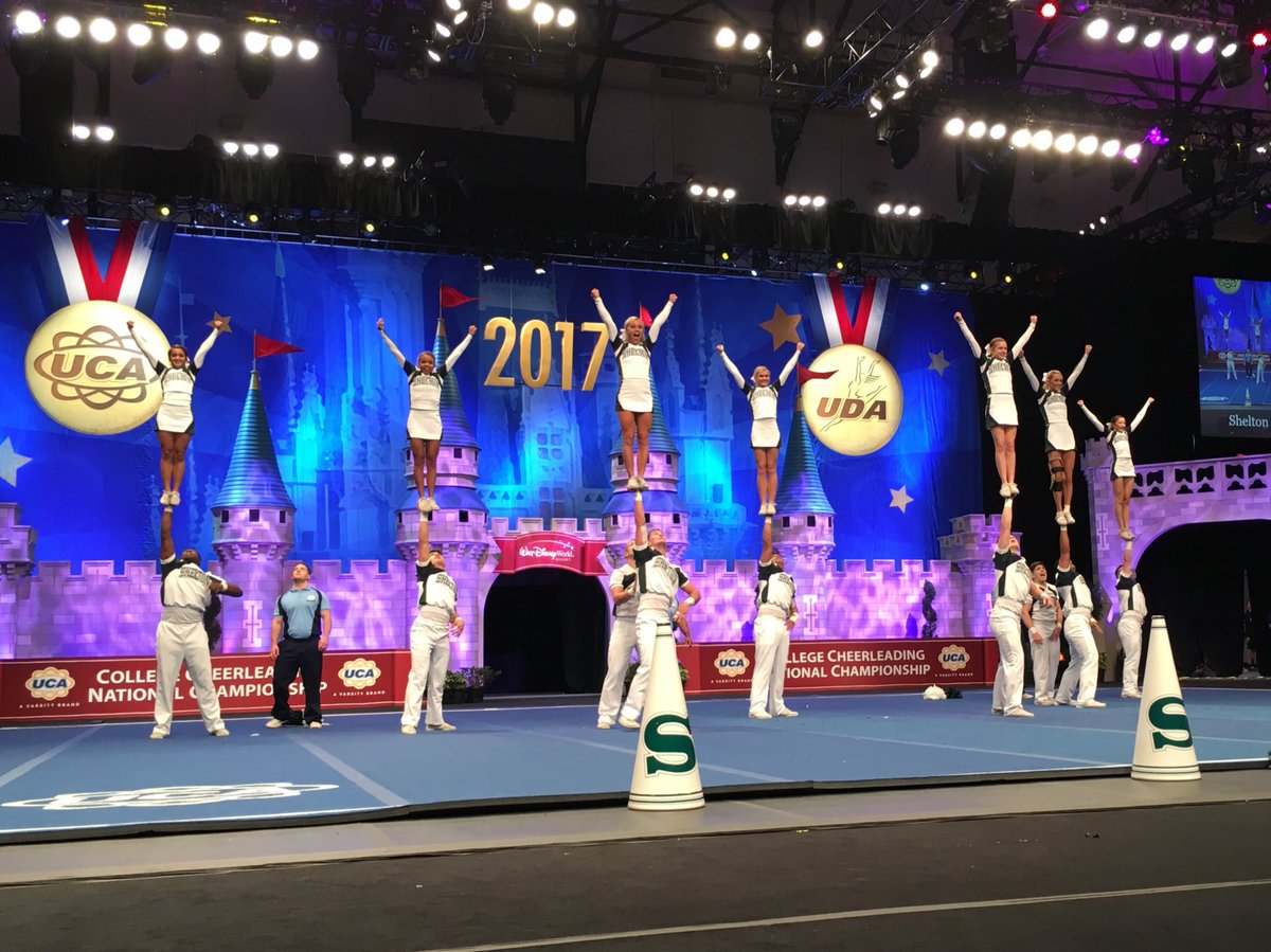 UCAupdates's tweet image. Crisp cupies from @SSCC_Cheer! #UCAnationals