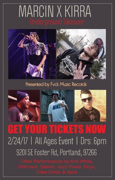 MARCINVII's tweet photo. #UndergroundTakeover | #Presented by @FvckMuzic &amp; @EljaeKin Headlining Performances By @MARCINTHEMC &amp; @KirraMythodical | on 2/24/17 | #FVMZ https://t.co/lPFLR0otDB
