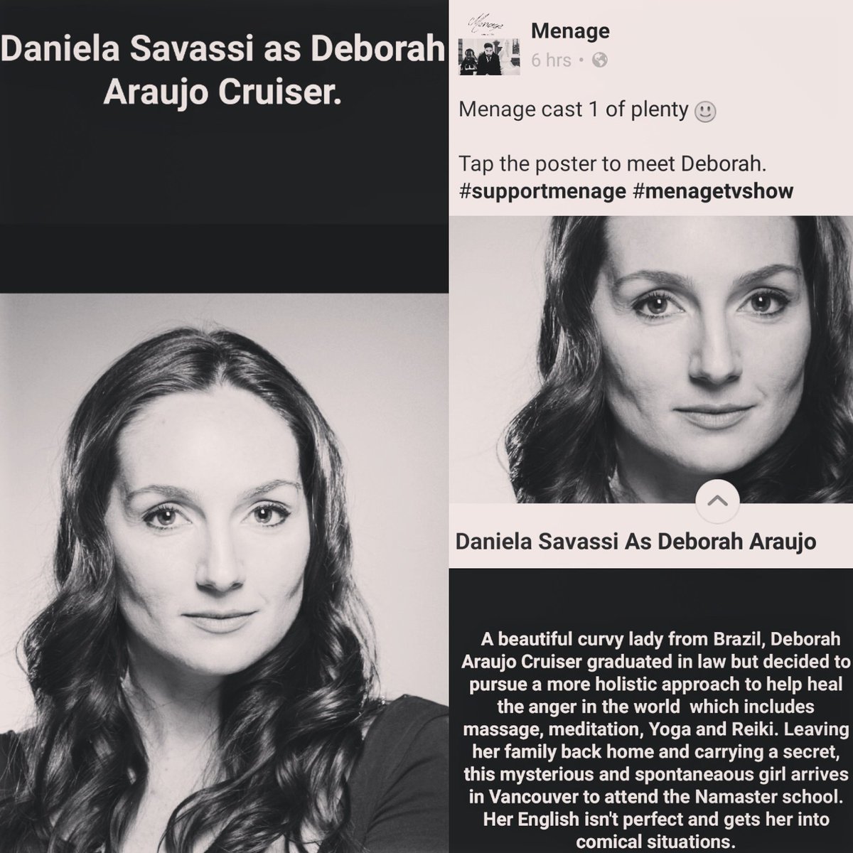 danielasavassi's tweet image. Conheça Deborah Cruiser de Menage TV Show. #supportmenage #menagetvshow 
Facebook: facebook.com/menagetvshow/