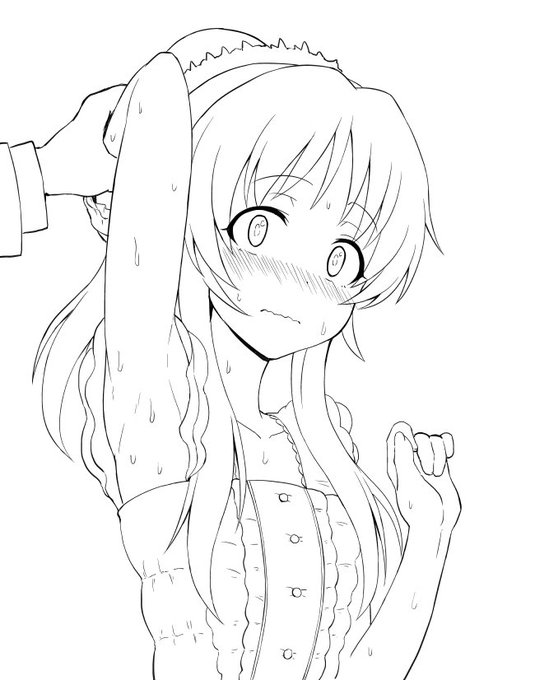 あまりに捗ってないので、ライブ後の高森藍子の線画をのっけときます 