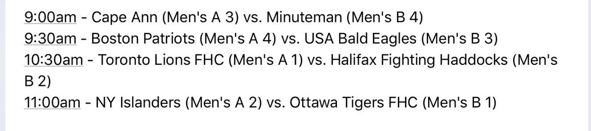 MinutemanFHC's tweet photo. Great day today at #MIC2017! Here's tomorrow's men's schedule https://t.co/28UUUxIctR