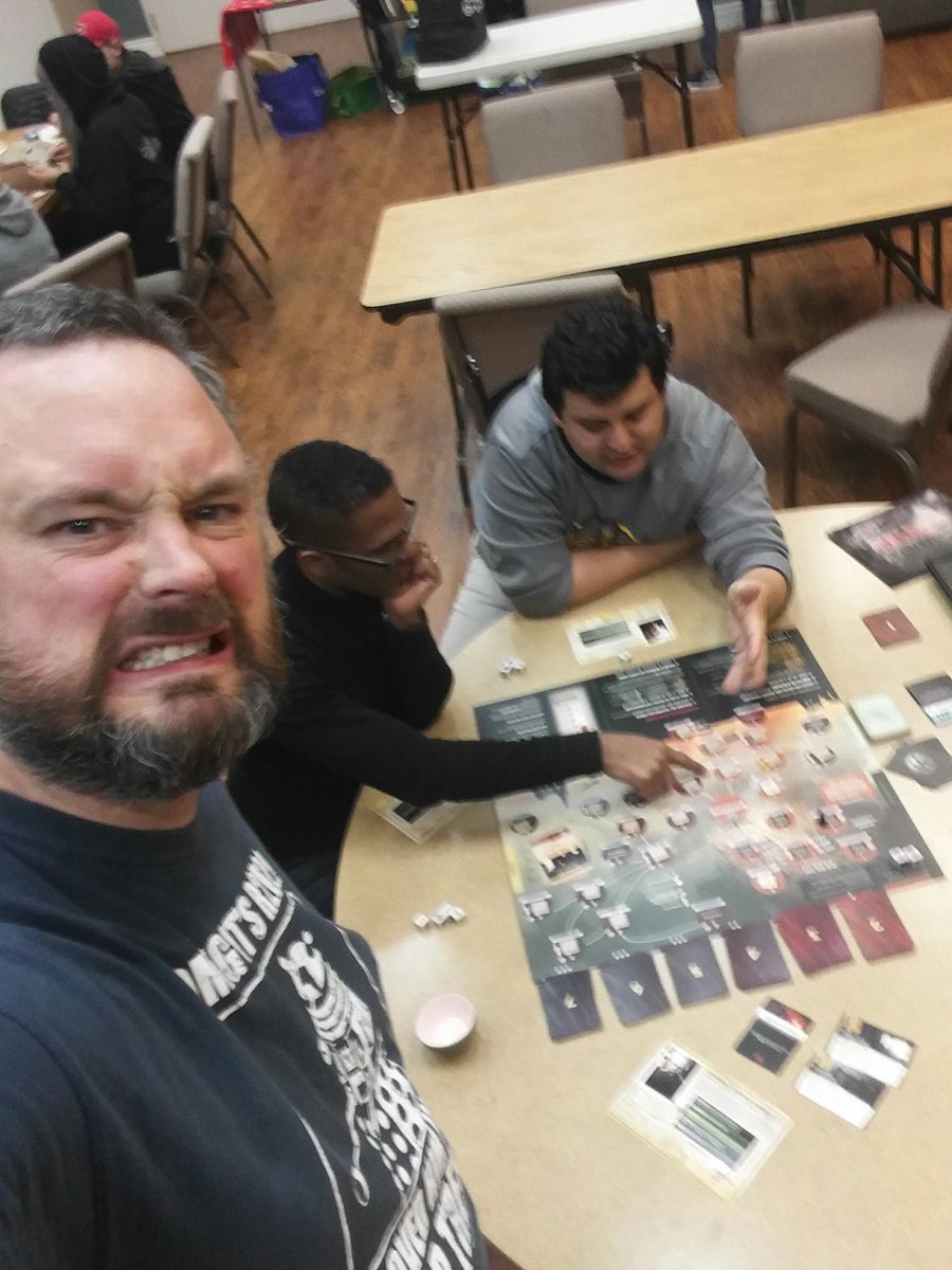 jme198's tweet photo. We're trying to assassinate Hitler! 

#boardgames 
#JamieCon
#BlackOrchestra https://t.co/o3VHpOX8YM