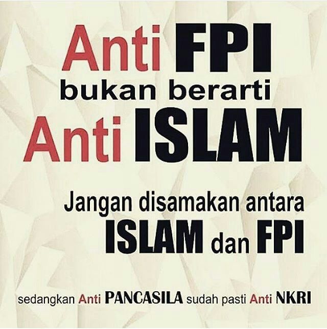 sahaL_AS's tweet photo. Krn Islam sejatinya agama damai dan rahmat bagi semesta, bukan agama yg tebar kebencian dan kekerasan a la FPI dan sejenisnya... https://t.co/fc9LrX6o2S