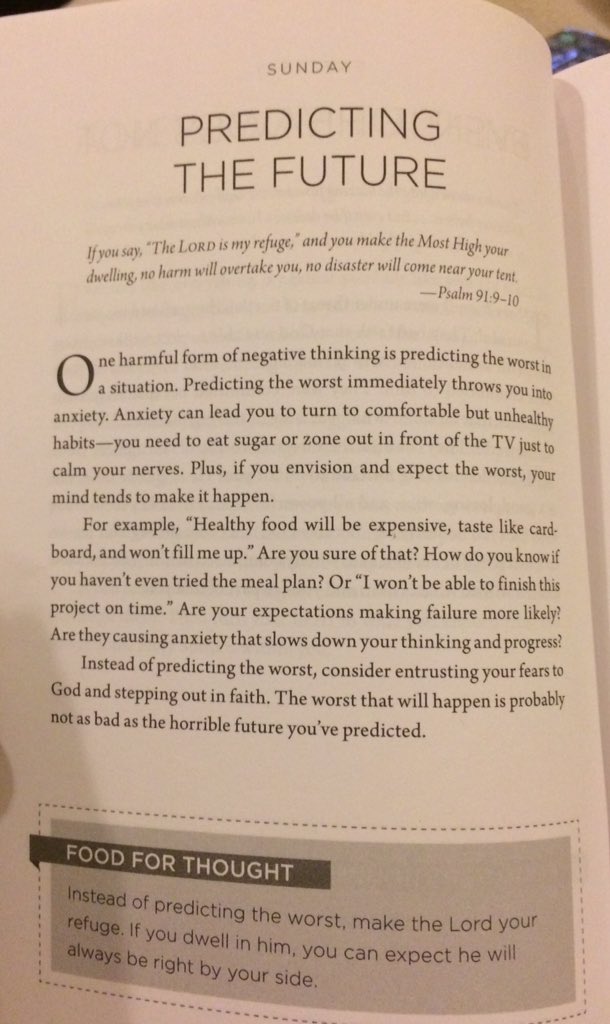 Instead pf predicting the worst, make the Lord your refuge.. #TheDanielPlan #SundayMorning