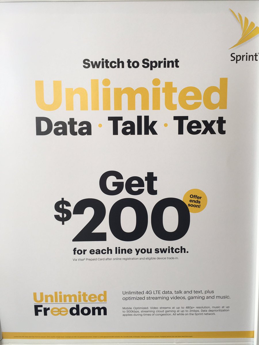 1009Oconnor's tweet photo. Come to see us for more details $200 for each line you switch @fattony20 @SprintCentralTX #Sprint4SA https://t.co/C0A9Vs3N4z