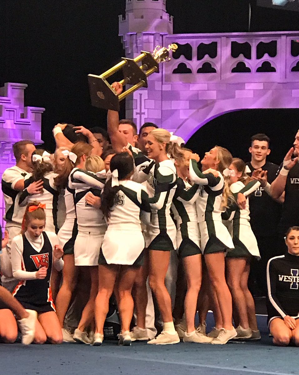 UCAupdates's tweet image. Open Coed National Champions, @SSCC_Cheer! #UCAnationals