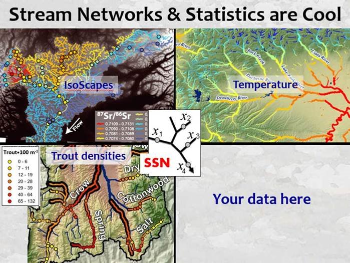 Registration now open for 5th annual spatial-stream-network (SSN) training workshops in Boise ID Mar 29-31 &amp; Apr 3-5 eventbrite.com/e/5th-annual-s…
