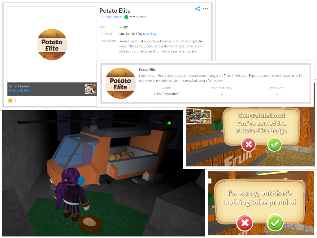 Azure Blob On Twitter Treelands Where I Have Earned The Potato Elite Badge That S 500 Potatoes Being Sold At The Town Center Fries Anyone Roblox Newfissy Https T Co Pzhqbx5jbz - elite badge roblox