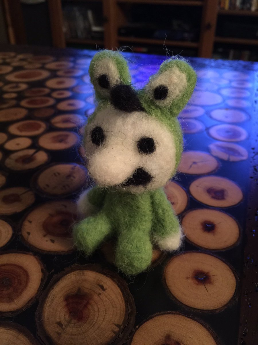 SpaceKatTV's tweet photo. Attempted to make this little guy tonight. #frogmario https://t.co/IbwVP2bDgh