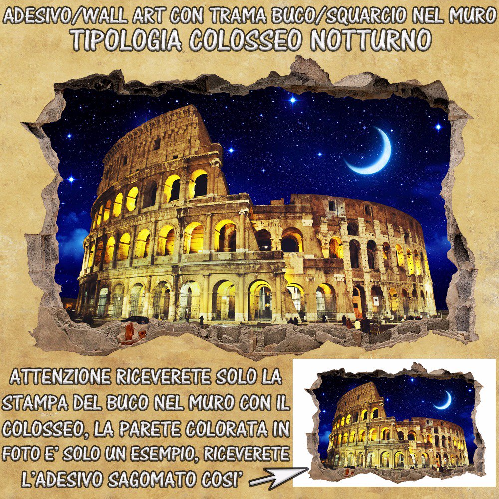 funklyo's tweet photo. In arrivo #adesivomurale #stickers #wallart #wall #effect3d #roma #rome #colosseo #colosseum #Italy #italianmonuments #moon #star #loveitaly https://t.co/a3OhjrbsLG