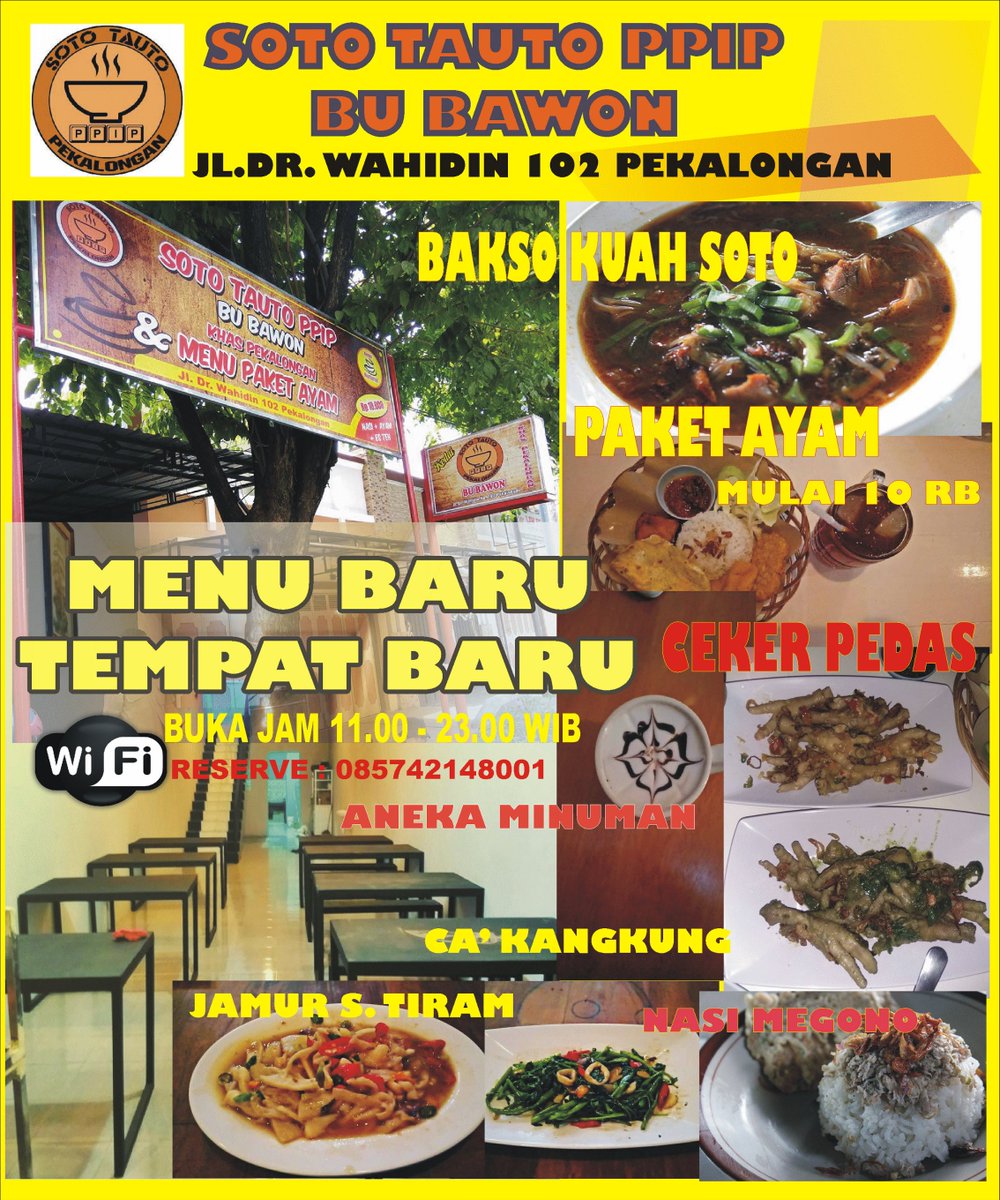 SOTOPPIPpekl's tweet photo. ini gaes ..... tempat dan menu tambahan soto ppip pekalongan #kulinerpekalongan #pekalongan #info_pekalongan #kotabatik https://t.co/JTMC6b2hVi