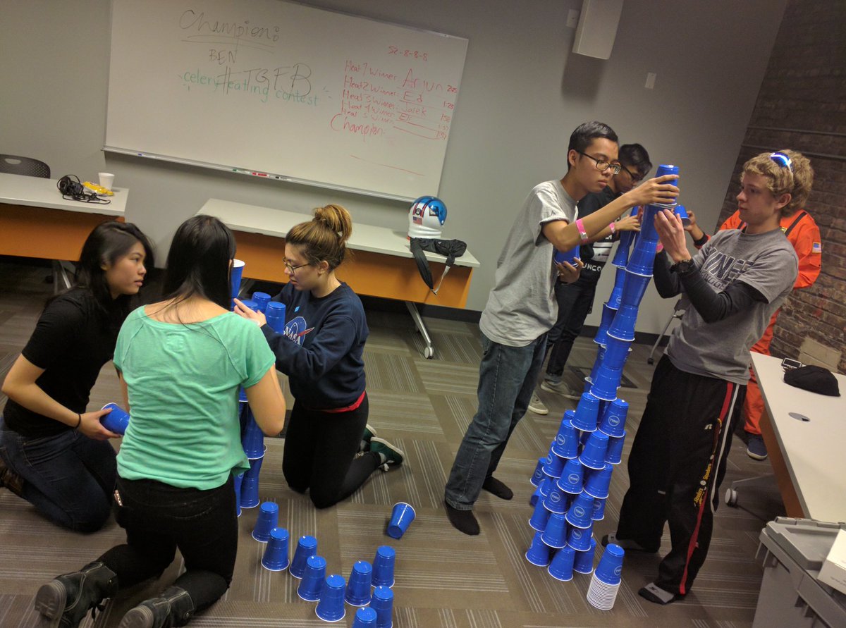 MLHacks's tweet image. Congratulations to the @dellhome cup stacking winners at #UncommonHacks