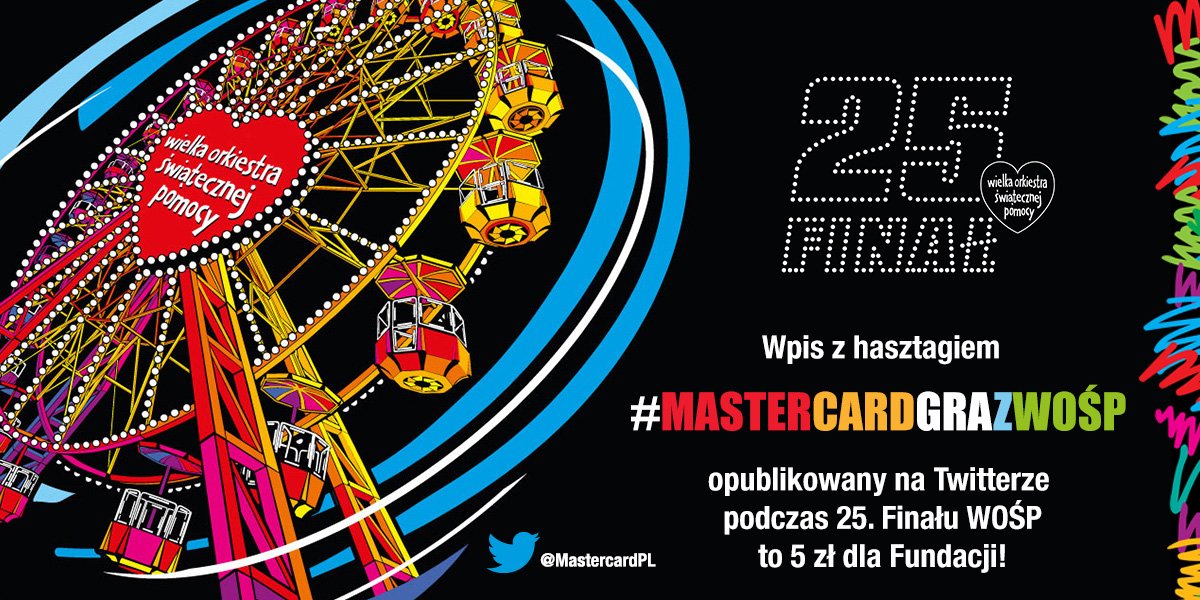 MastercardPL's tweet image. To dziś gramy dla Orkiestry! Pamiętajcie, że 1 tweet lub retweet z #MastercardGrazWOŚP to 5 zł dla Fundacji! news.mstr.cd/2jeRZGk