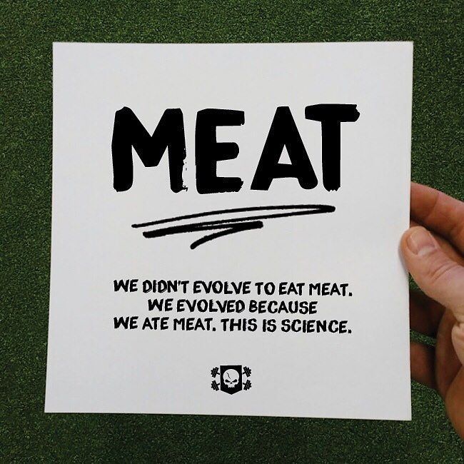 PowerAthleteHQ's tweet photo. We didn't evolve to eat meat. We evolved because we ate meat. This is science.⠀
⠀
#PowerAt… https://t.co/qfmwGiRlFw https://t.co/86L8v2bd8K