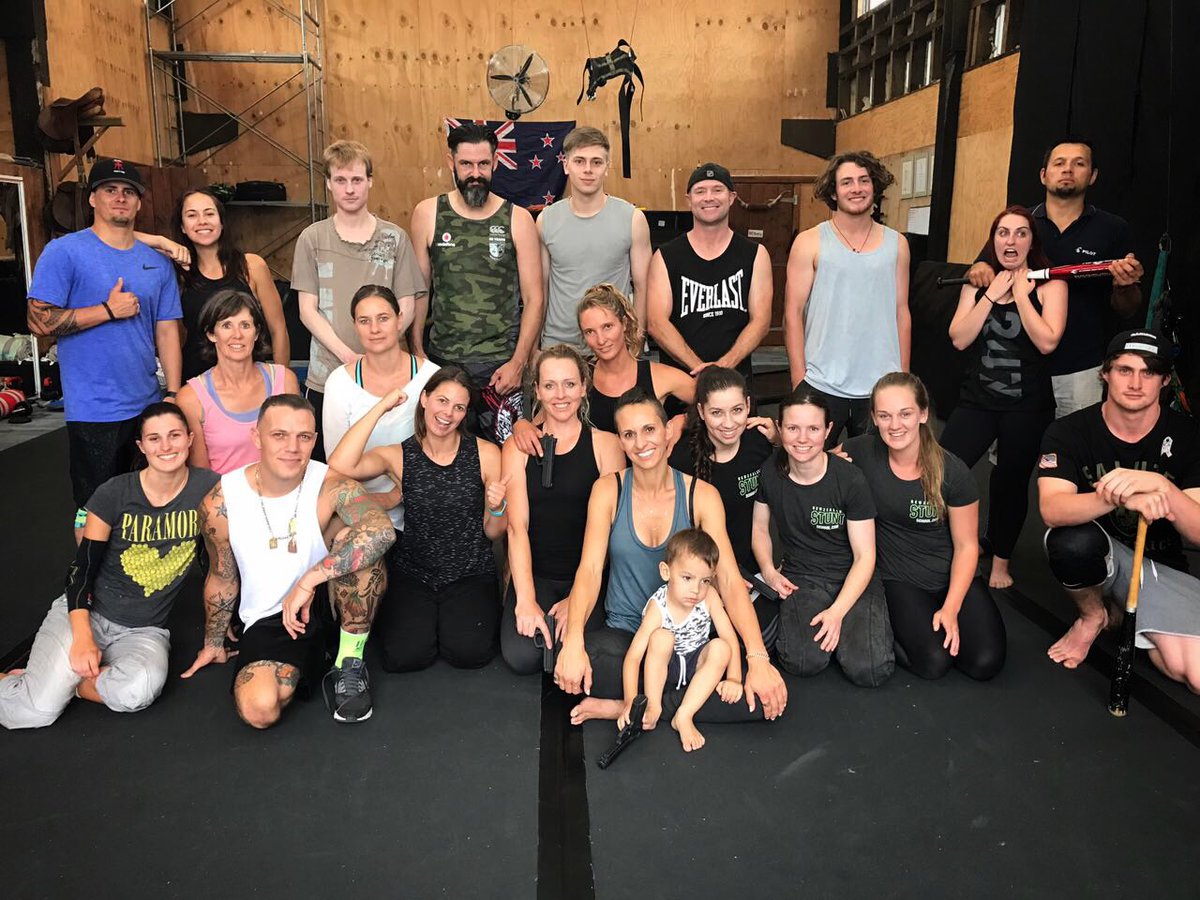 NZStuntSchool's tweet photo. Fight-For-Camera Workshop January 2017. (A few students missing from this picture, but overall a good turnout) #NZStunts #StuntTeamNZ https://t.co/sgc7eJvLzF