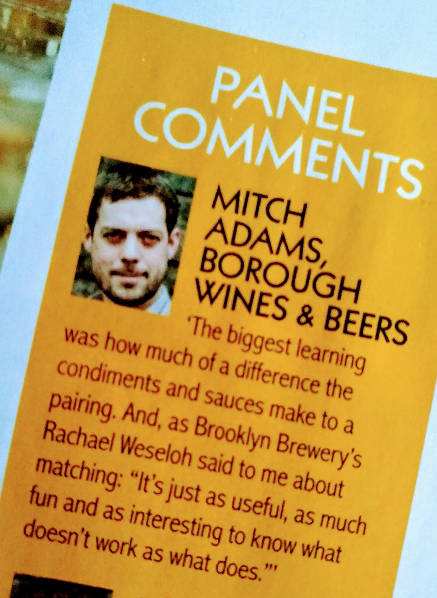 Had great fun last month w @imbibeuk beer, cider &amp; food matching. Turned into a brilliant article by <a href="/DrinkBritain/">Susanna Forbes</a>