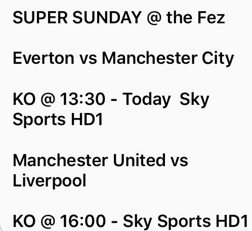 FezWelshpool's tweet photo. LIVE FOOTBALL @ the Fez 

Happy Hour 2pm -6pm 🍺 https://t.co/CPKoh8GyGI