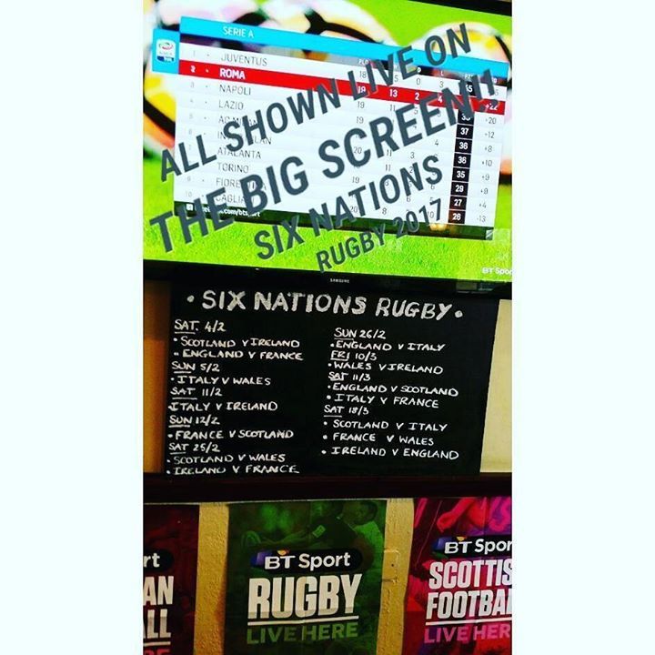 TheWyvernPub's tweet photo. Not long to wait now!! 🏉🏉 All live here on our big screen #sixnations #2017 #rugby #livesp… https://t.co/LoRmZ4bFnW https://t.co/tsa37fyX5I
