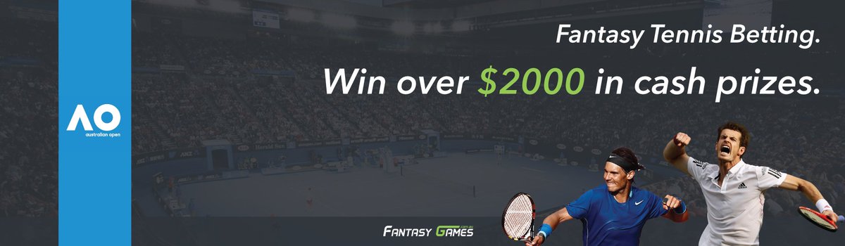 fantasygamesau's tweet photo. Tennis Fantasy Betting is live. Win your share in over $2K cash prizes. 
Only at FantasyGames >> https://t.co/nMv99ejAbo
 #AusOpen https://t.co/9nX7DYpgDV