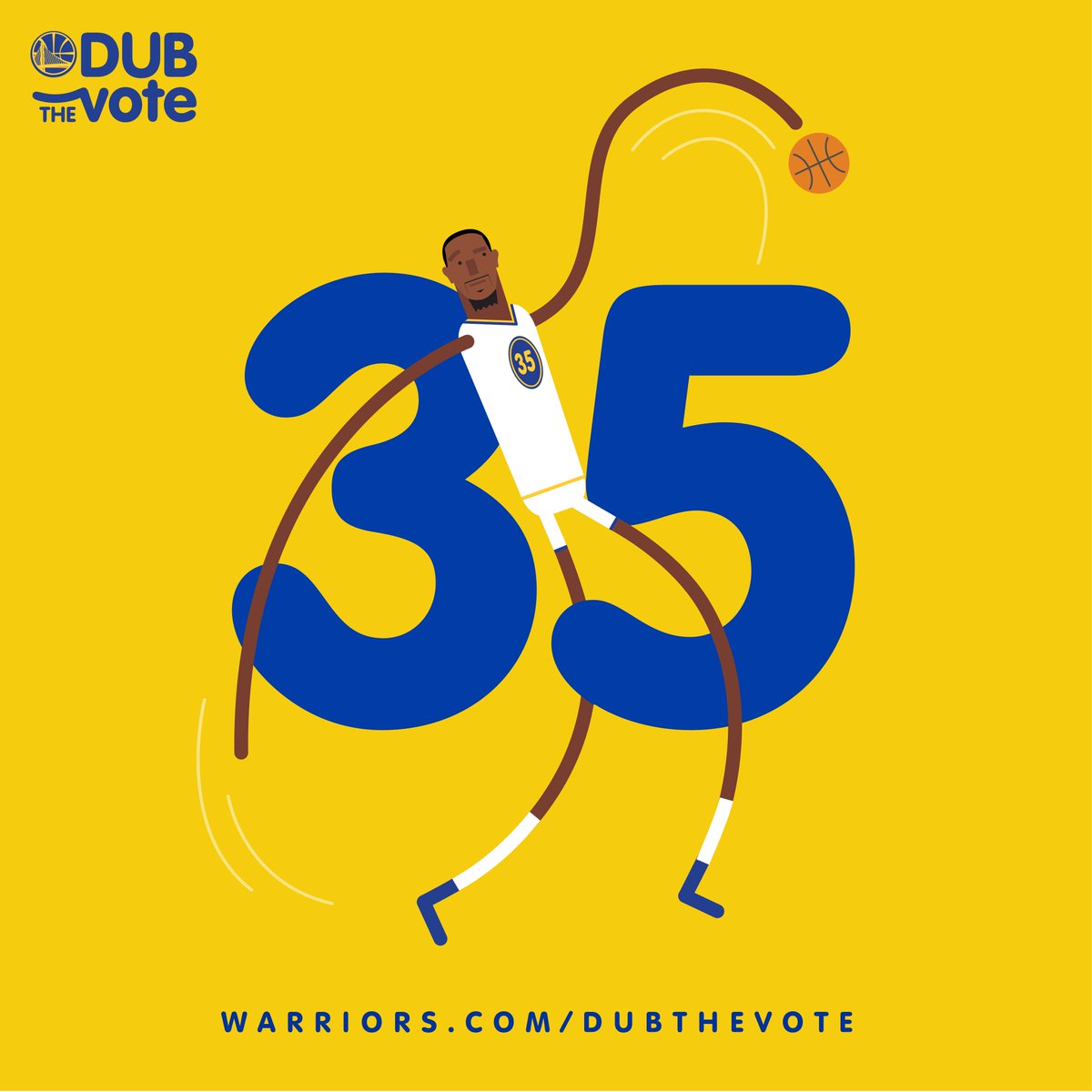 warriors's tweet image. RETWEET to vote for Kevin Durant ⭐️ #NBAVote #DubTheVote