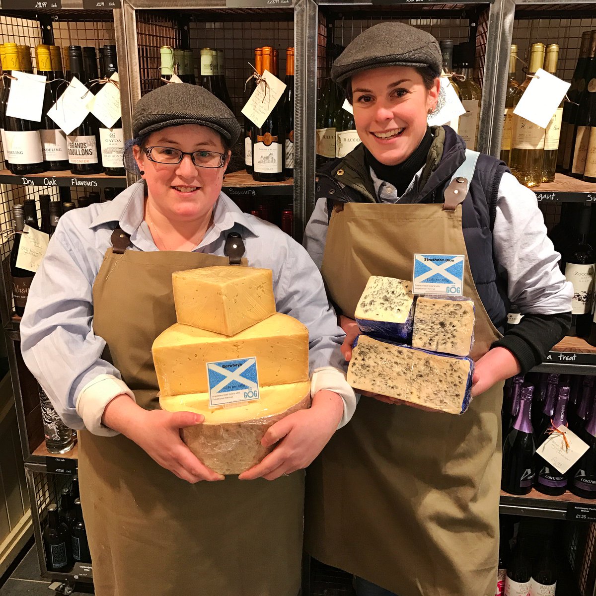 TheGog's tweet photo. Some #ScottishCheeses have arrived ahead of #BurnsNight! Award winning hard cheese, #Barwheys and rich, creamy blue cheese, #StrathdonBlue! https://t.co/y9glOMpYBo