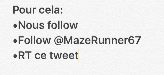 game__98's tweet photo. #CONCOURS 
Nous vous proposons de gagner un dm avec Max et Charlie Caver!
Tirage:
• A nos 100 Followers
• Au 150 Follower de @MazeRunner67
😘 https://t.co/g9H5ulHYSX