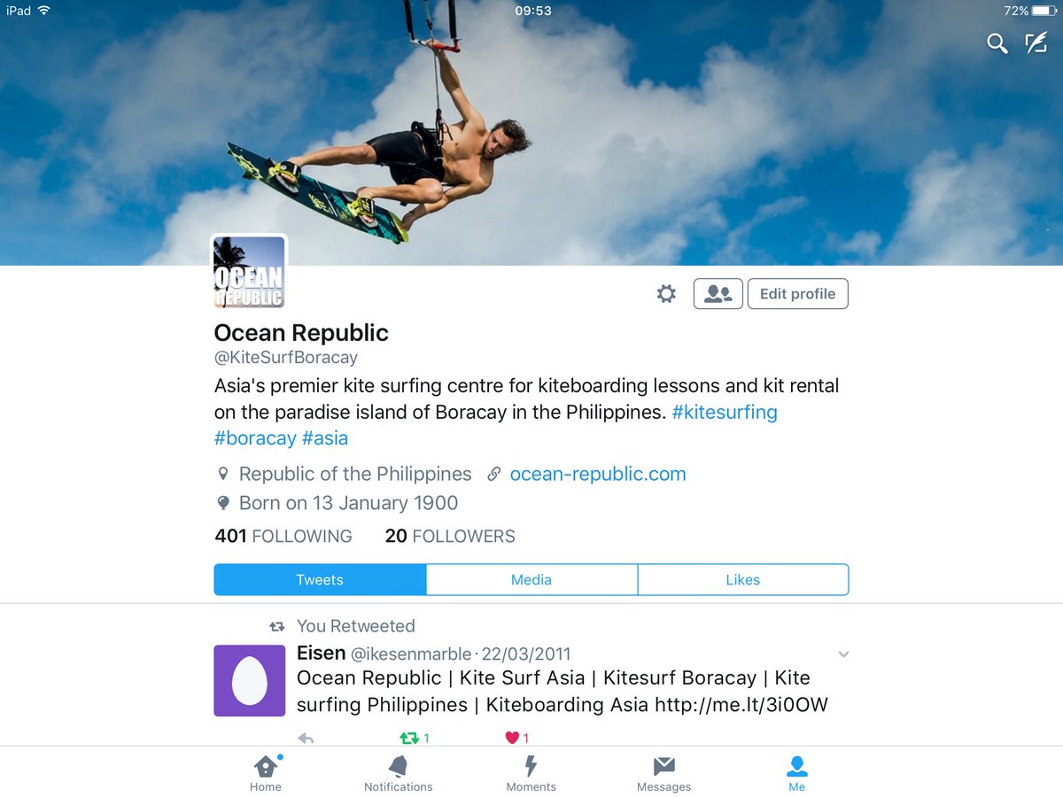 Looking after the Ocean Republic #kitesurfing centre Tweets from #Boracay in the #Philippines