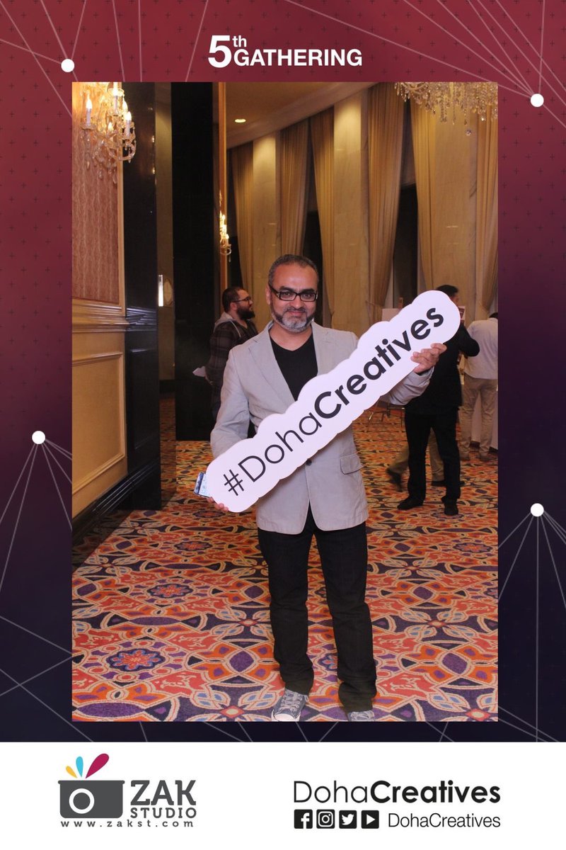 zakstudioo's tweet photo. Attending @DohaCreatives #DohaCreatives 5th gathering at the Ritz-Carlton @RitzCarlton #Doha. #Photo by ZakStudio photobooth https://t.co/N4QPvaQfi7