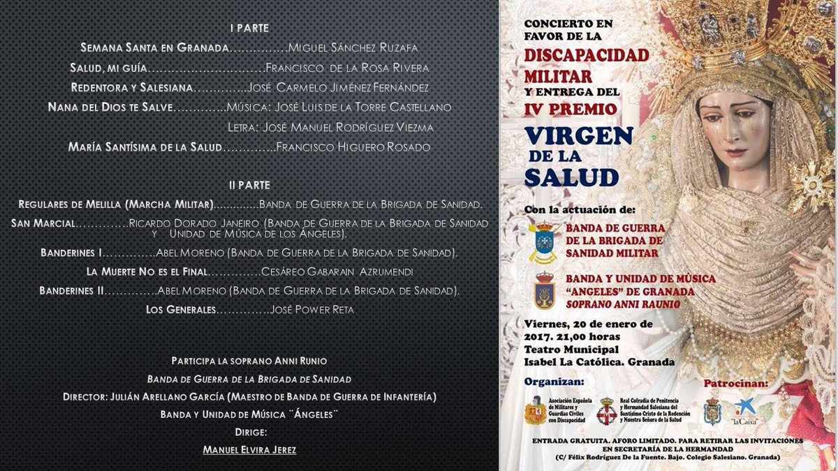 BMAngelesGR's tweet photo. Concierto @BMAngelesGR IV Premio Virgen de la Salud. @cruzdeguiagrana https://t.co/DyklXl7pkQ