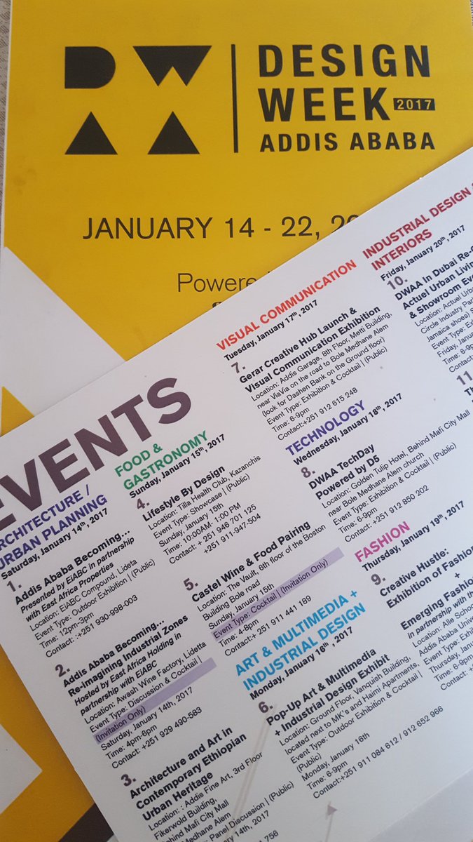 anchihoye's tweet photo. If y'all wanna know what's up in #AddisAbaba this week => #DesignweekAA Lectures, gastronomy, wine, coffee
♡♡ https://t.co/PcvoenWPUs