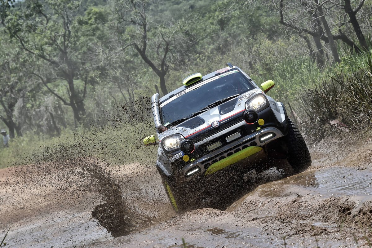 fiat's tweet photo. The Fiat Panda conquers the desert: the PanDakar is the queen of the world's most famous rally-raid! #Dakar2017 https://t.co/7krnkXMRWF https://t.co/1nMKOkV3bq