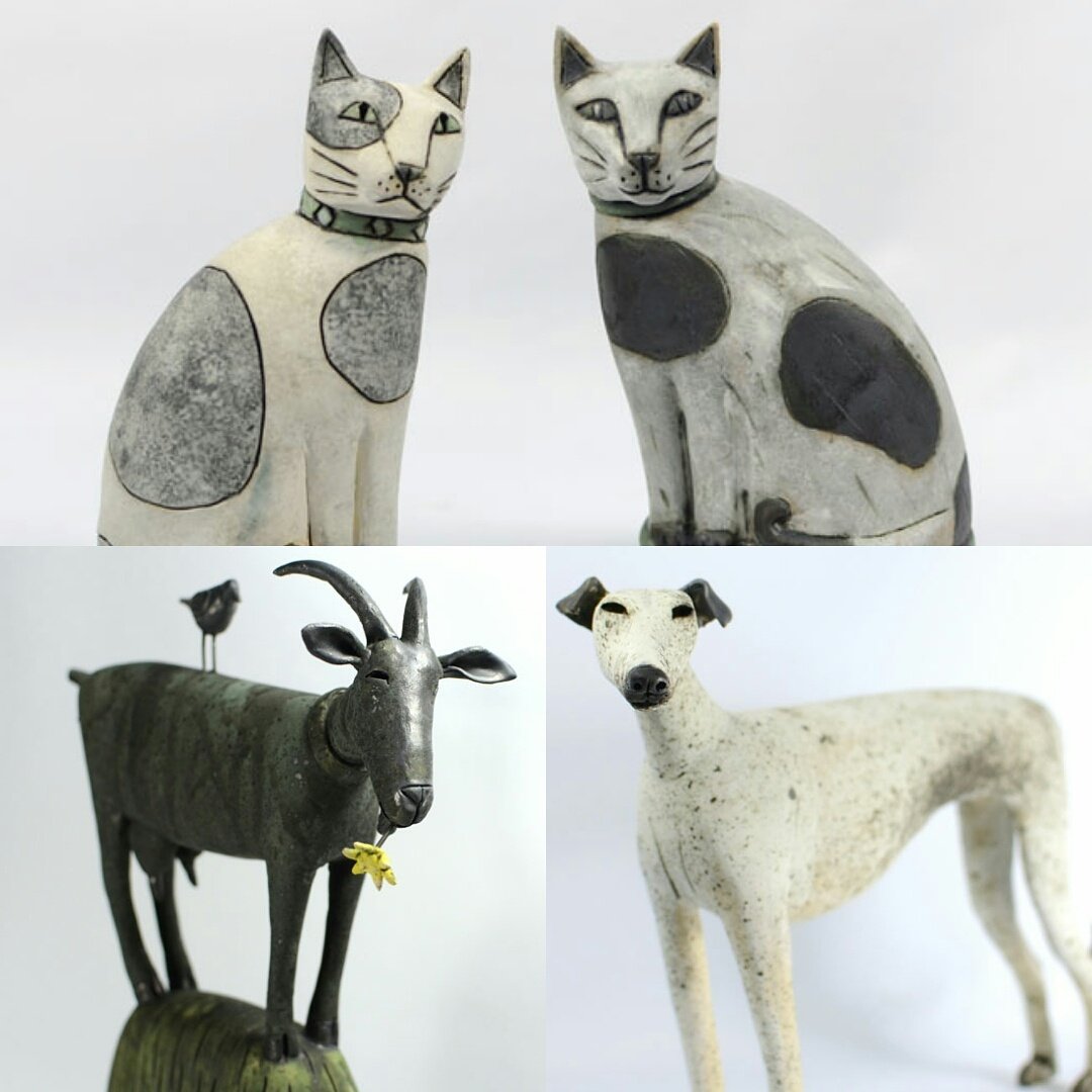 Anna Noel - Telling Tales opens 21st January, curated by Ceri Jones <a href="/fieldworking/">Fieldwork</a> #annanoel #cat #dog #goat #gower <a href="/MissionGallery/">Oriel Mission | Mission Gallery</a> #ceramics