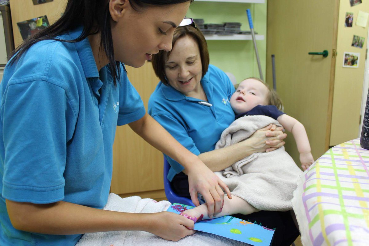Lovely picture of rosie doing her calendar at Derian House.. # amazing Derian people .