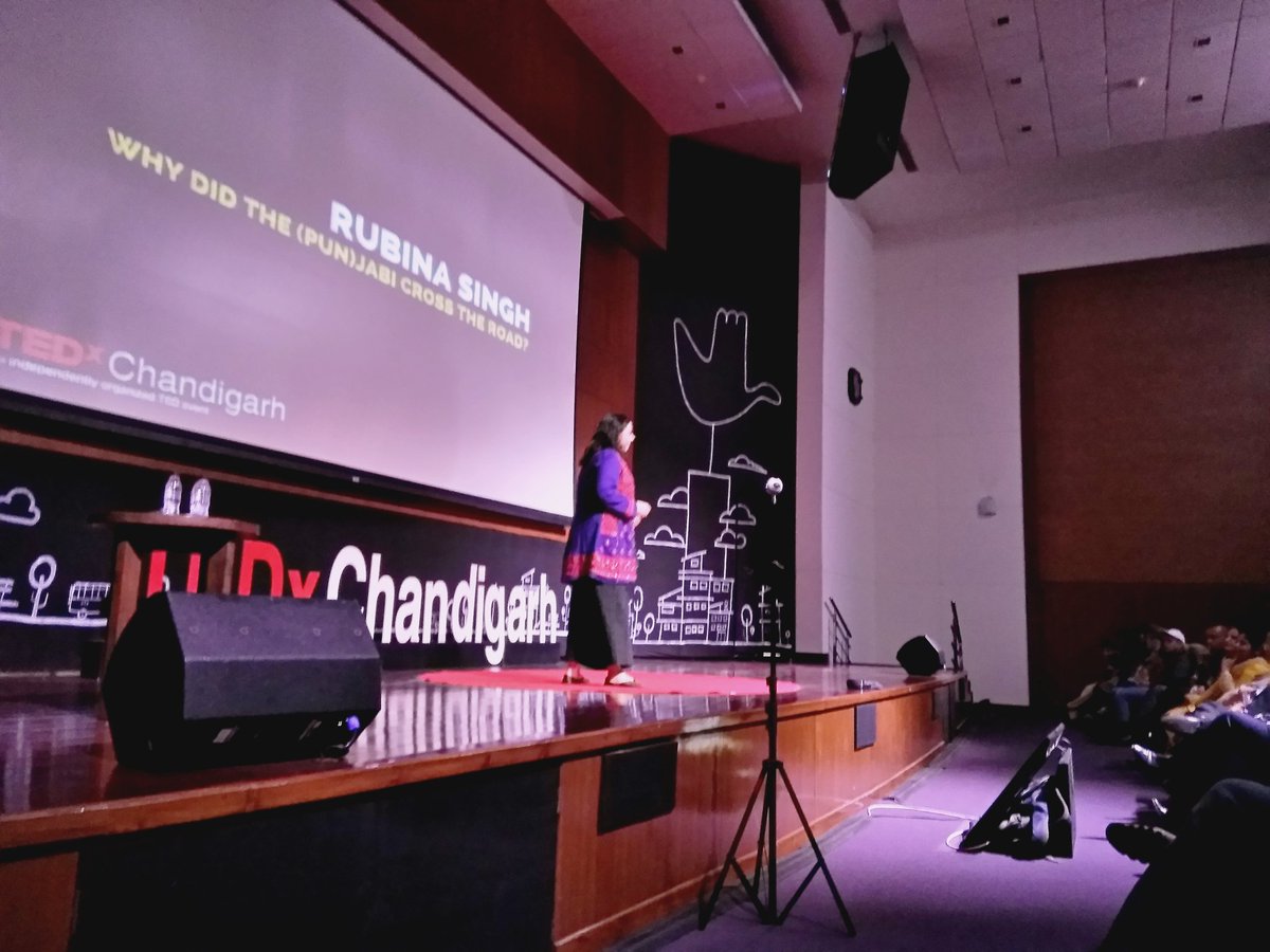 TedxChandigarh's tweet photo. @rubinasingh02 is hilarious!
#TEDxCHANDIGARH #tedxtalks #TEDxwithINFY #DreamIdeateCreate https://t.co/tFdJjIGEno