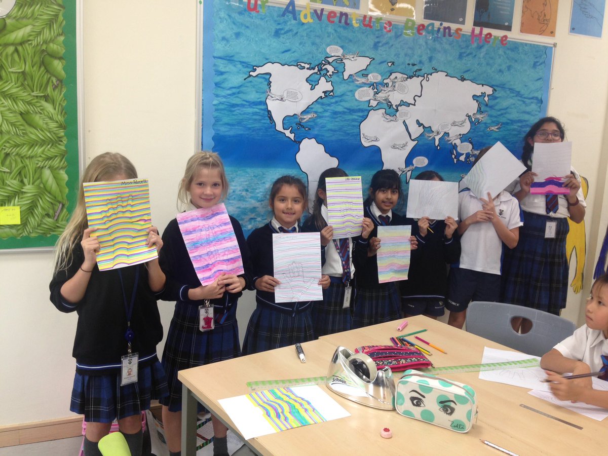 BCADactivities's tweet photo. Great hand optical illusions in Craft Club CCA today #bcadcreativity @bcabudhabi https://t.co/NxN4HFEFYU