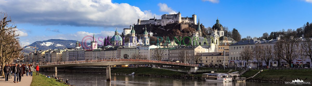SebFFM2010's tweet photo. #Panorama vom #Elisabethkai an der #Salzach in Richtung der #Altstadt von #Salzburg und der #Festung #Hohensalzburg.https://t.co/vbZXxRBiGV https://t.co/As1OLlHdkB