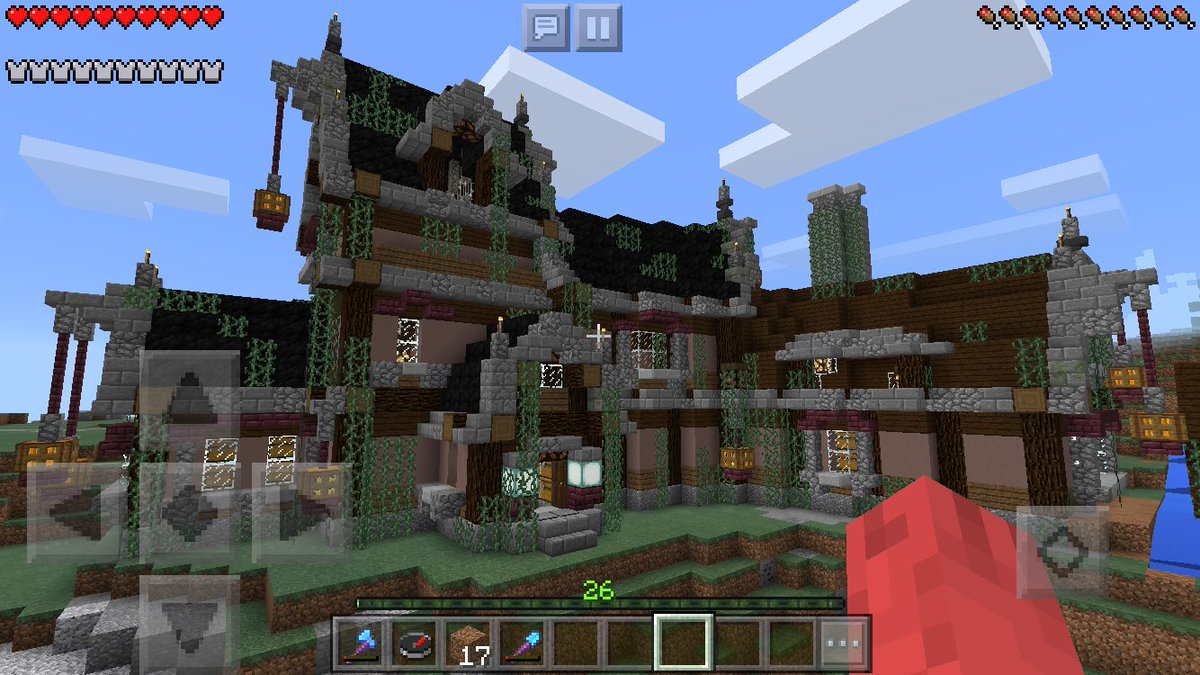 ট ইট র Sryooootaりょた ソロサバイバル進行状況 完成してる倉庫を紹介します ツタを使い自然に溶け込むような街作りをしていきたいと思っています 倉庫は広めに作ったので機能性抜群デスw٩ W و マイクラpe Minecraft建築コミュ Minecraft