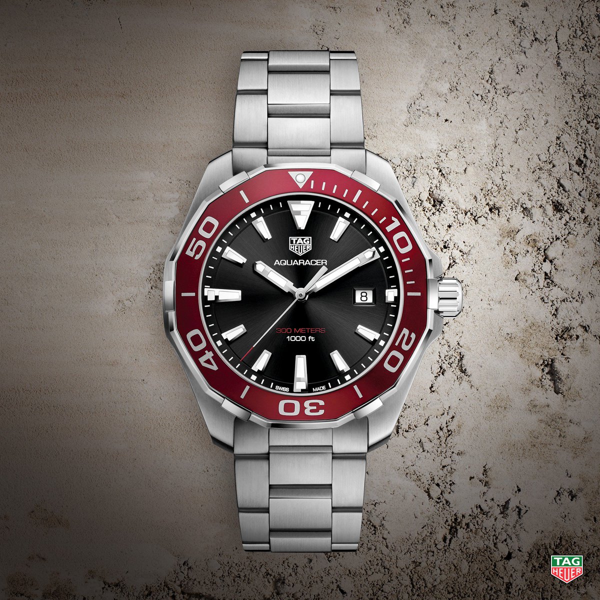 TAG on Twitter: "Introducing Heuer Aquaracer Red Bezel. Coming very soon... #DontCrackUnderPressure More at: https://t.co/XeVuhXuQrM https://t.co/B69VFR84G0" / Twitter