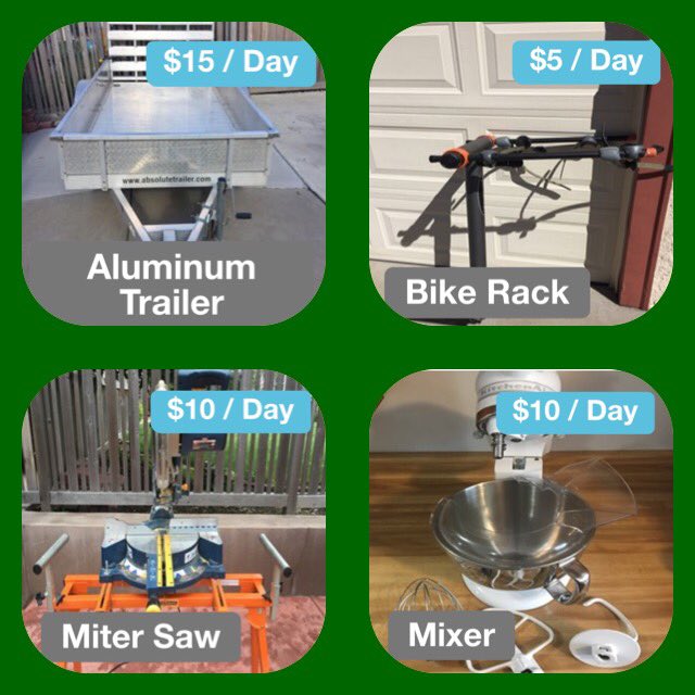 Sundays are great project days.  Rent these tools from your neighbors with <a href="/OneGarageOver/">OneGarageOver</a>.  #sharingeconomy #toolsharing #whynotborrow