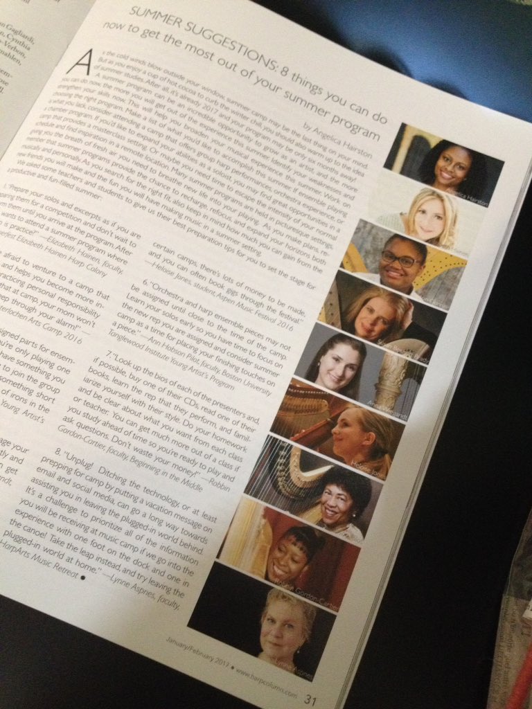 Have you seen the latest issue of <a href="/Harp_Column/">Harp Column</a>? #UYHE student Payton Gunner and teacher <a href="/angelharpist/">Angelica Hairston</a> have summer suggestions just for you!